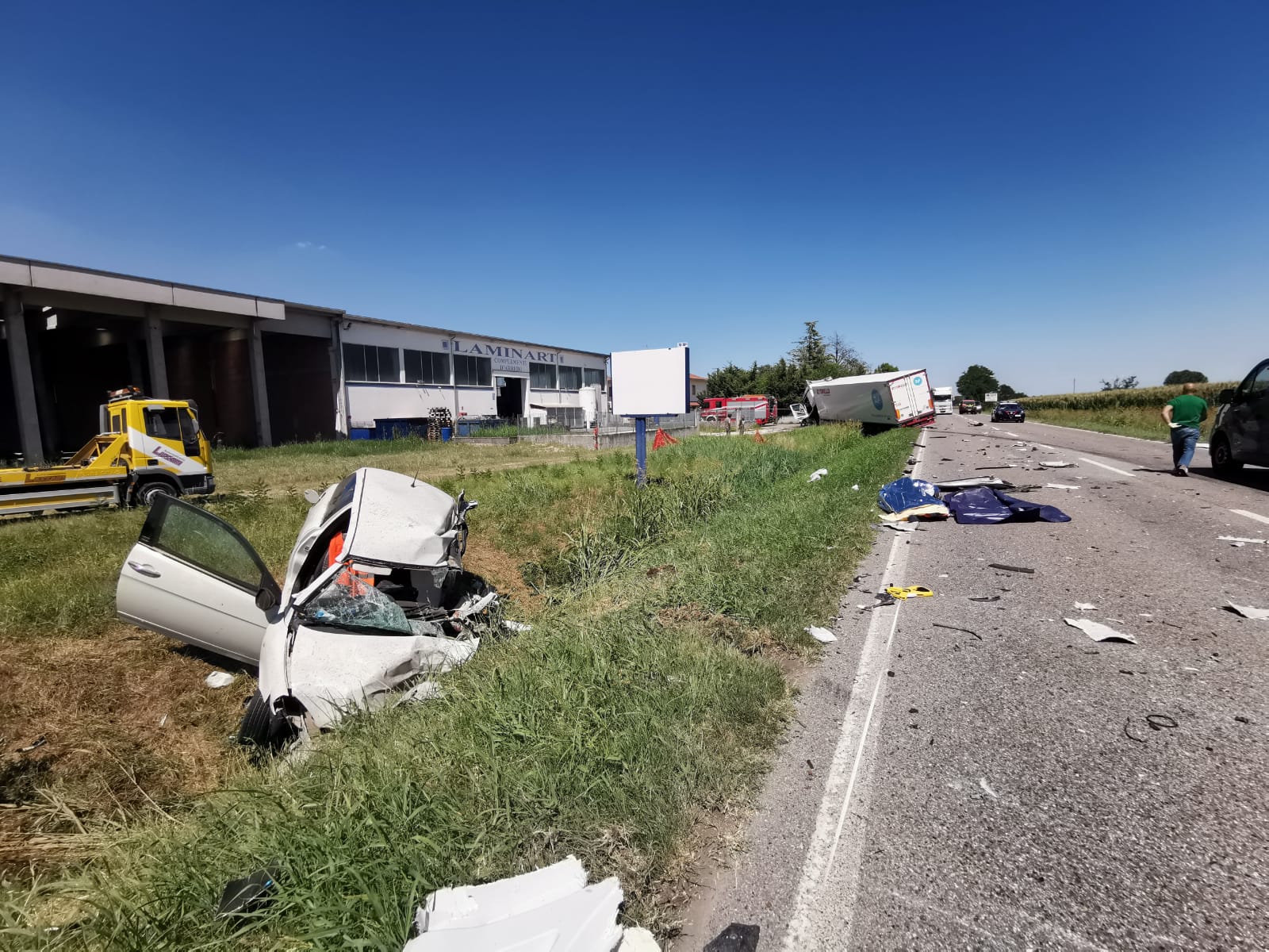 Scontro Auto Tir Incidente Mortale Lungo La Sabbionetana Oglioponews