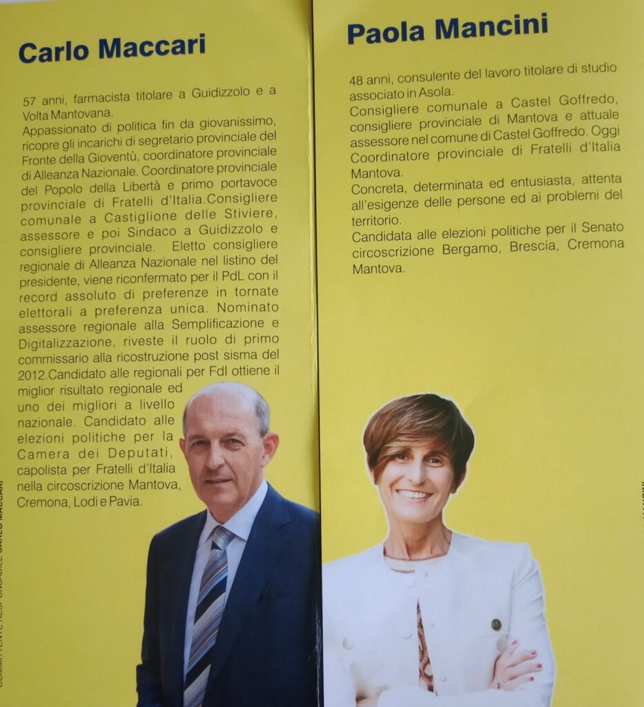 Fratelli Ditalia Alle 19 A Viadana Paola Mancini E Carlo Maccari