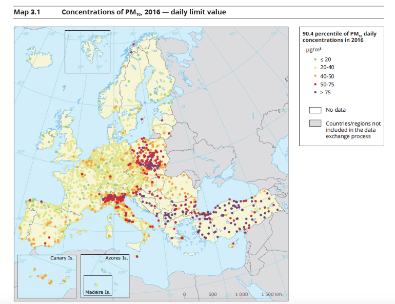 Pianura Padana, Primi In Inquinamento: Le Mappe Dell'agenzia Europea ...